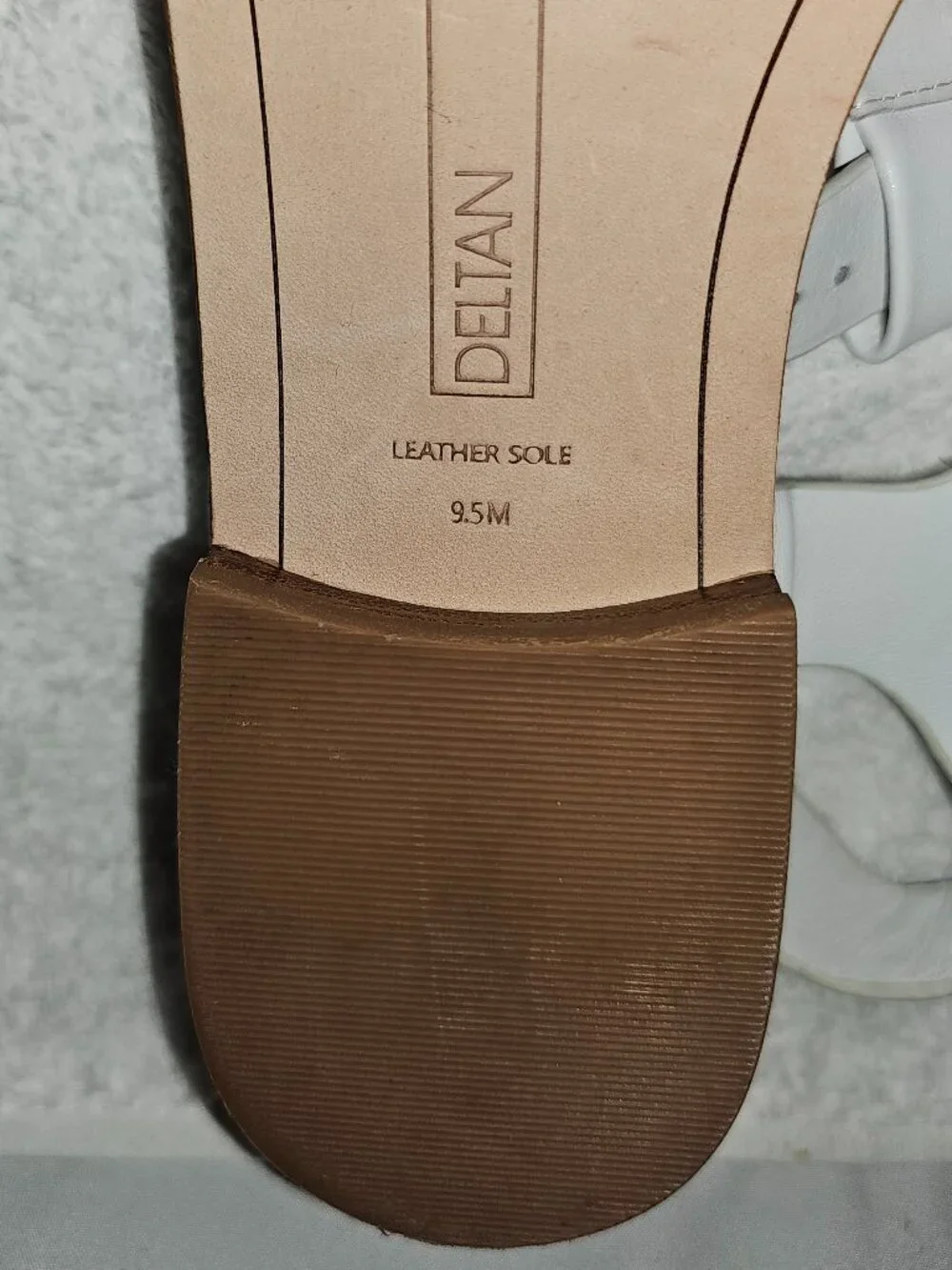 DELTAN Women's LEATHER FISHERMAN SANDALS WHITE Size 9.5